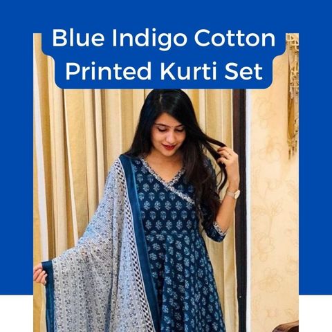 Blue_Indigo_Cotton_Printed_Kurti