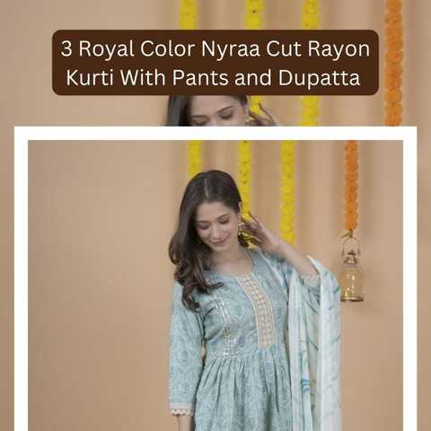 3_royal_color_kurtis_with_pants_adupattas