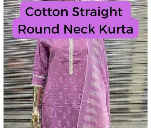 Cotton_Straight_Round_Neck_Kurtas