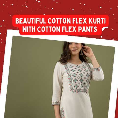 Beautiful Cotton Flex Kurti
